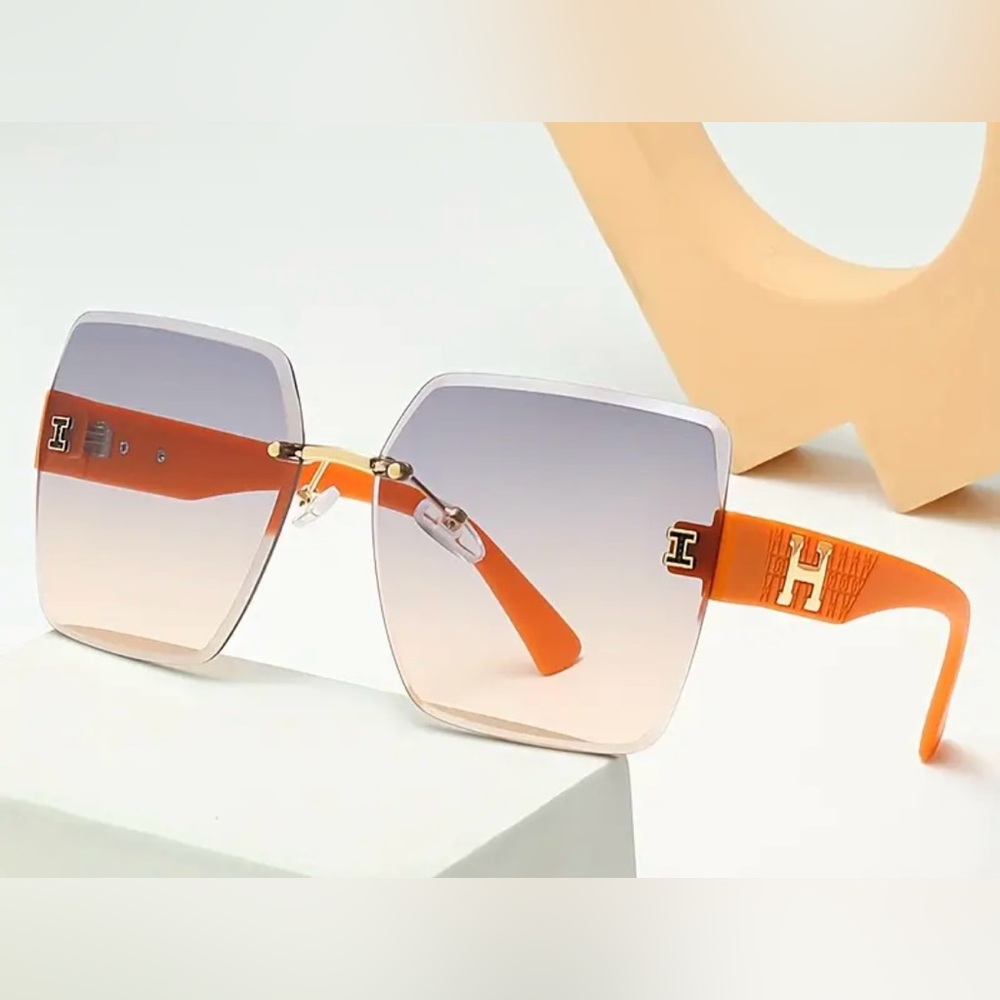 Orange oversized glasses
